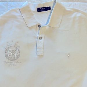 Polo by Ralph Lauren polo shirt, size 2XLT beautifully done whitewhite stitching